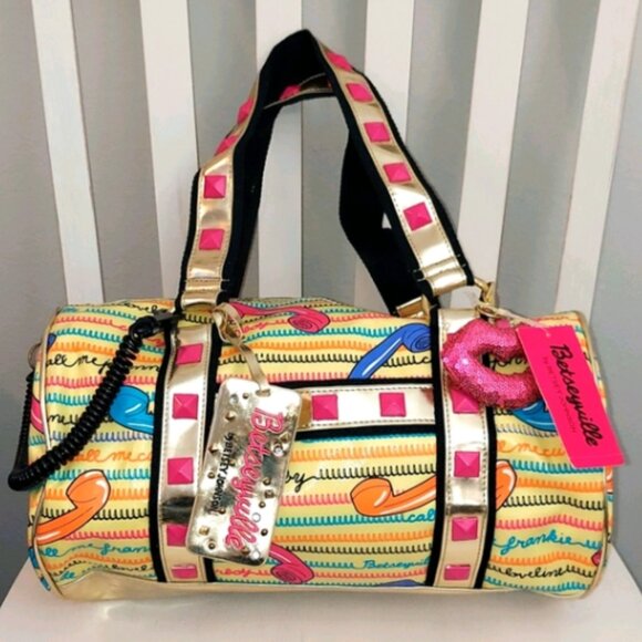 NWT  Betsey Johnson BETSEYVILLE CALL ME PHONE BARREL SATCHEL - Picture 11 of 11